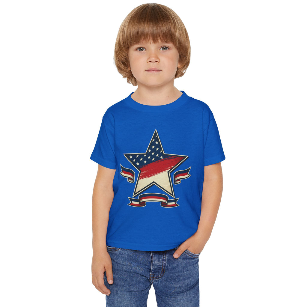 4th of July Toddler T-Shirt — American Flag Star