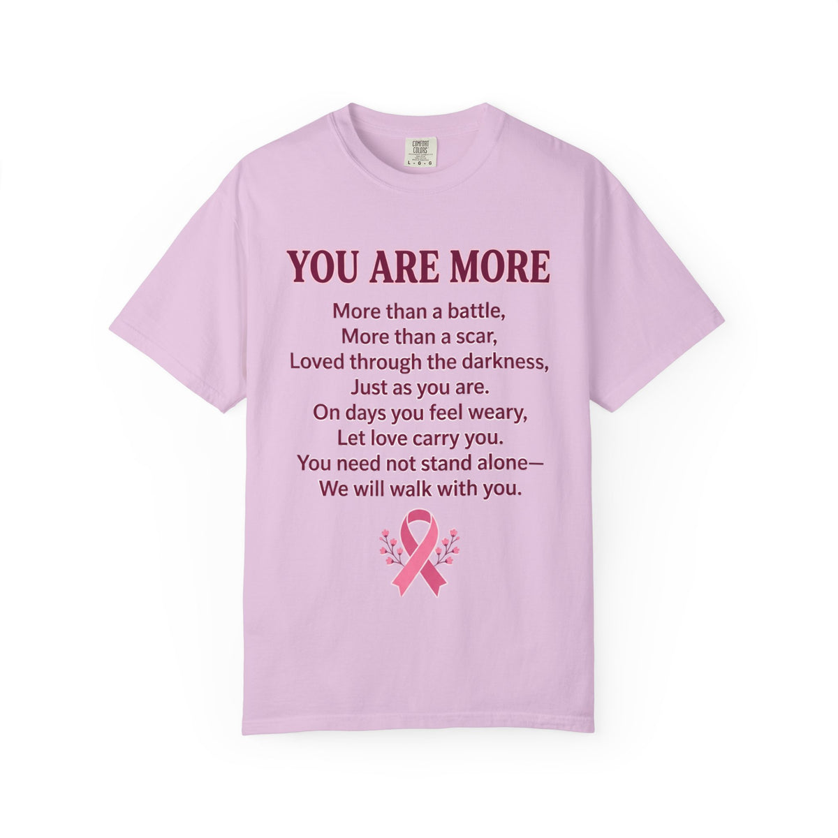 Pink Ribbon Poem T-Shirt | Breast Cancer Awareness & Hope