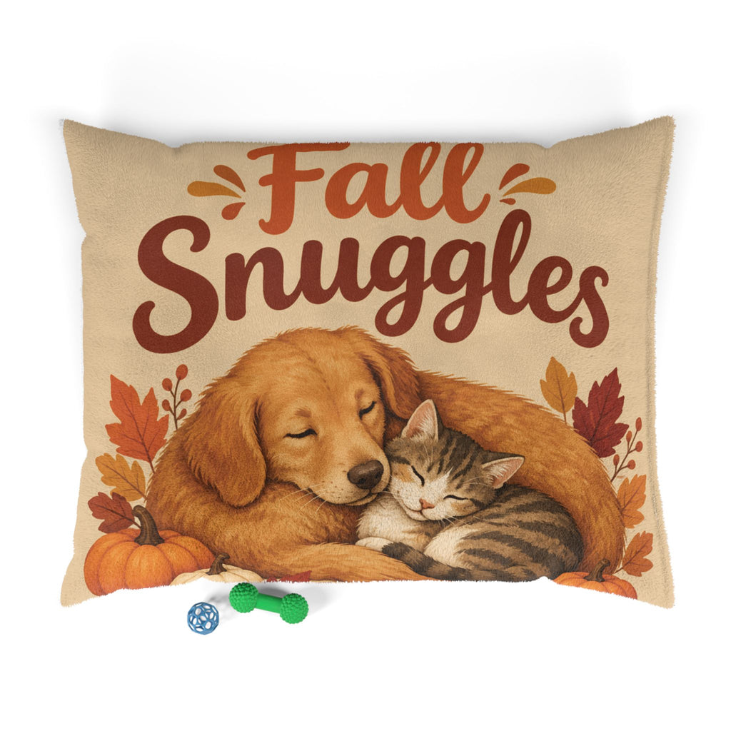 Fall Snuggles Pet Bed — Cozy Autumn Dog & Cat Pillow
