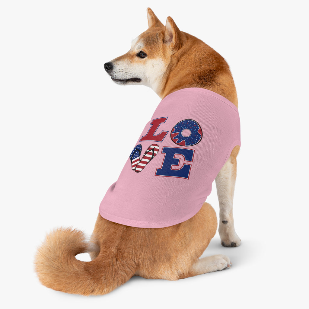 4th of July Love Pet Tank Top