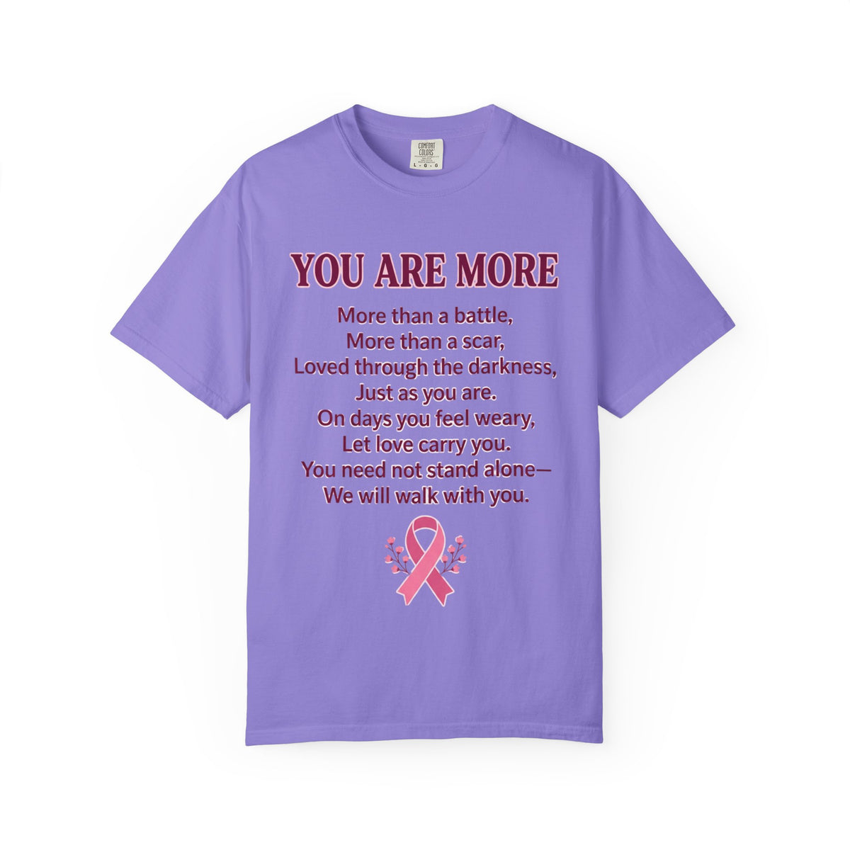 Pink Ribbon Poem T-Shirt | Breast Cancer Awareness & Hope