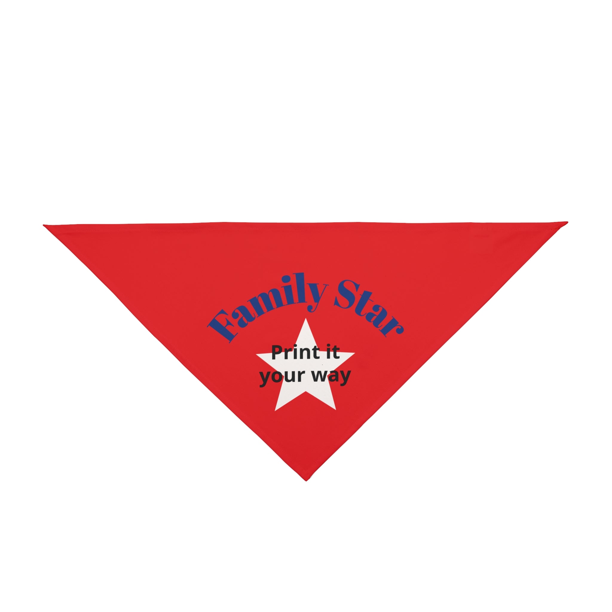Family Star Red Pet Bandana with White Star