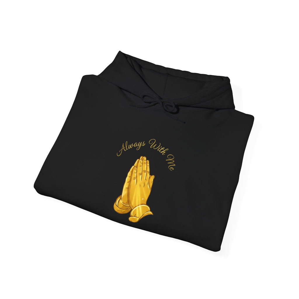 "Always With Me" Golden Praying Hands Hoodie