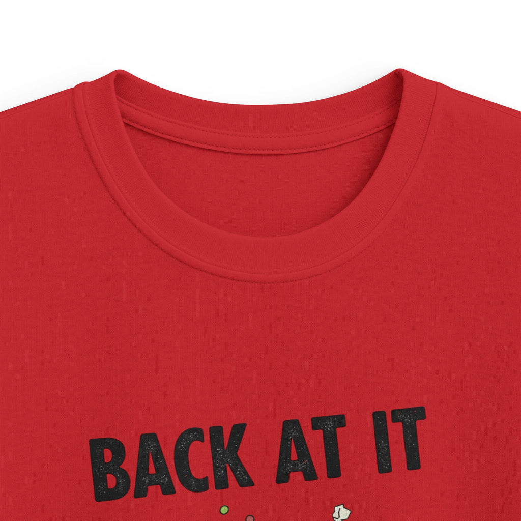 Kids Tee — "Back At It" Colorful Skate & Music Doodle Graphic
