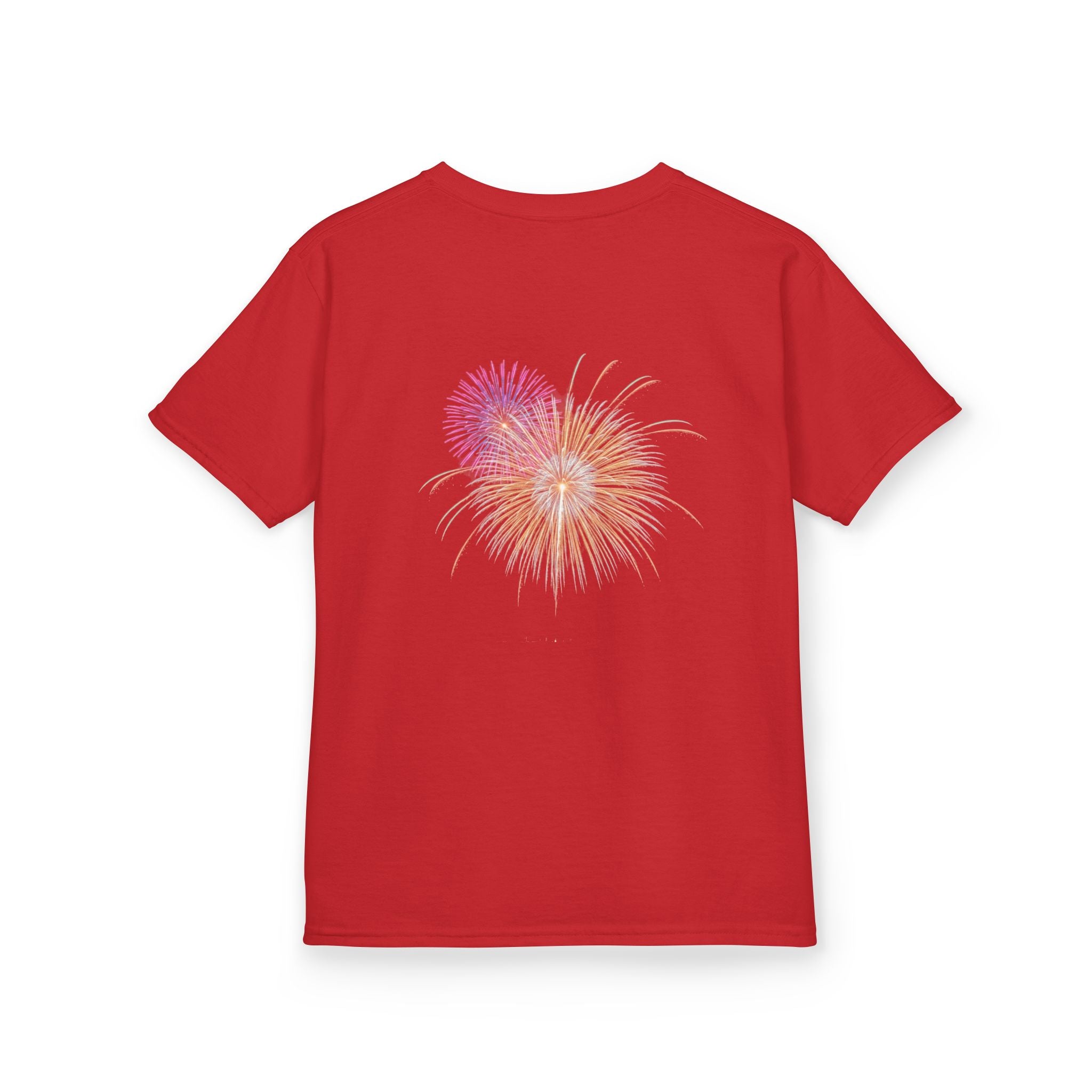 Kids Tee — 4th of July Fireworks American Flag Design