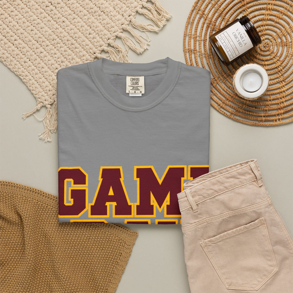 Game Day Football Shirt – Burgundy & Gold