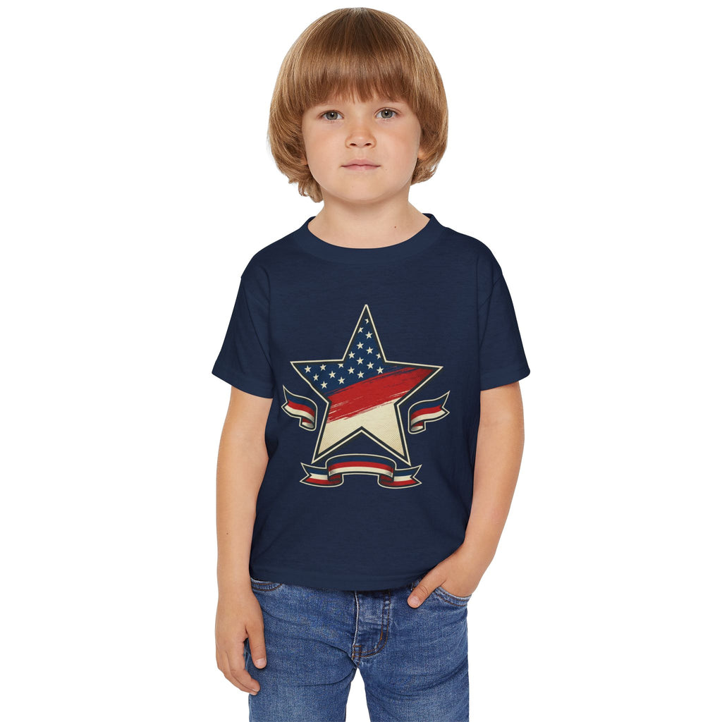 4th of July Toddler T-Shirt — American Flag Star