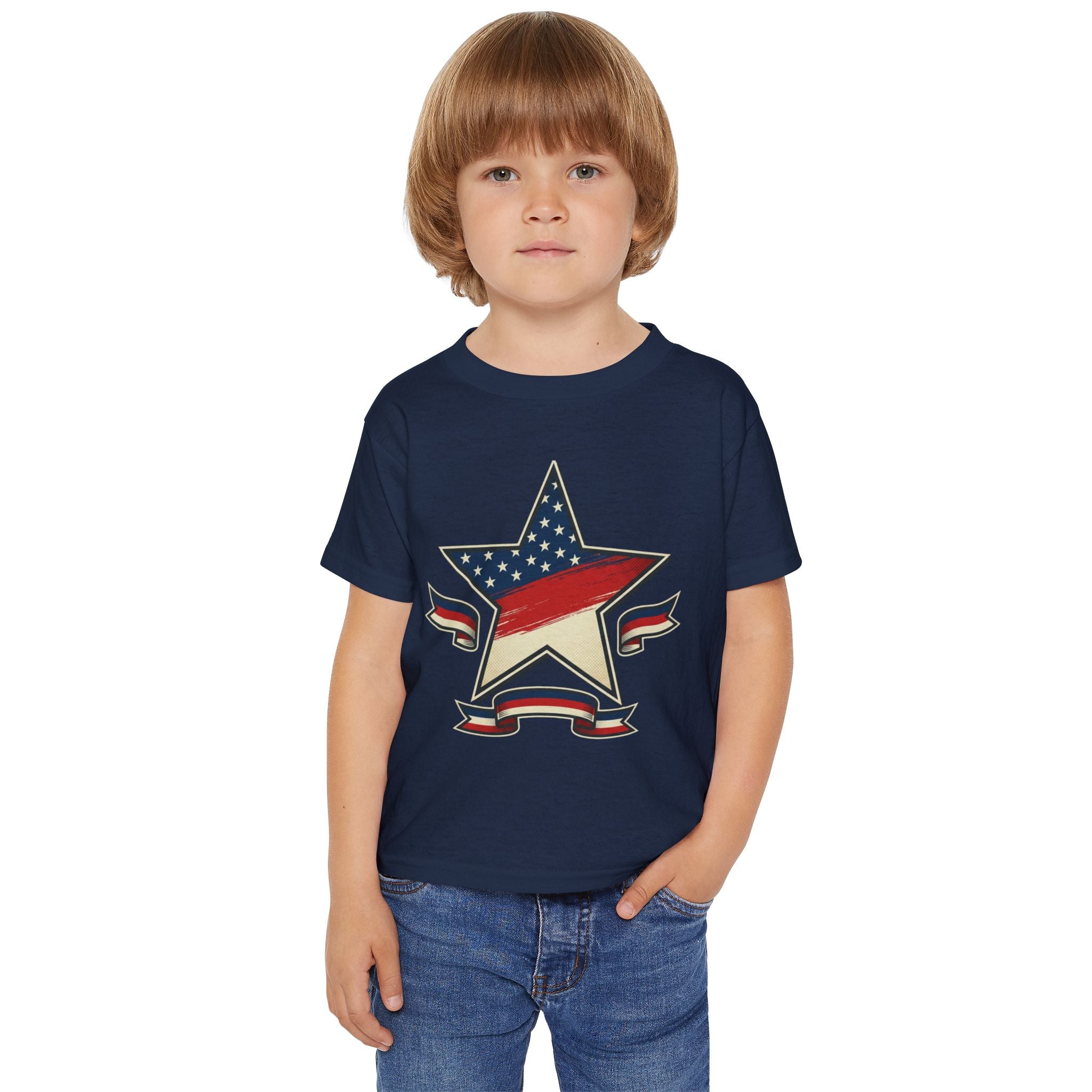 4th of July Toddler T-Shirt — American Flag Star