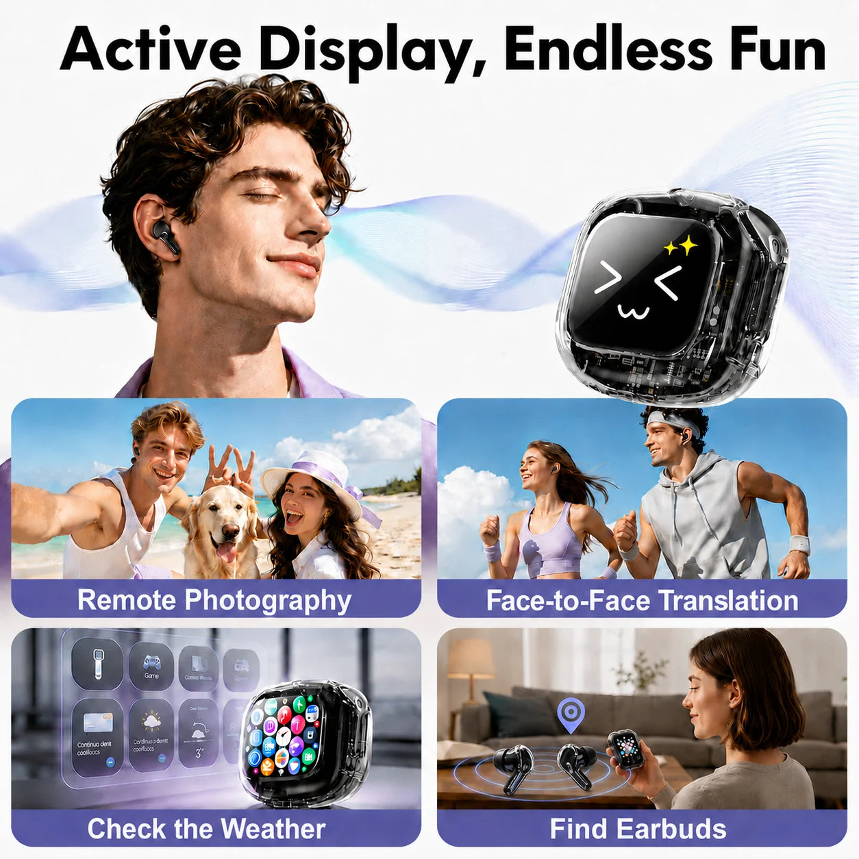 Smart Translation Wireless Earphones — 144 Language HiFi Bluetooth Headset