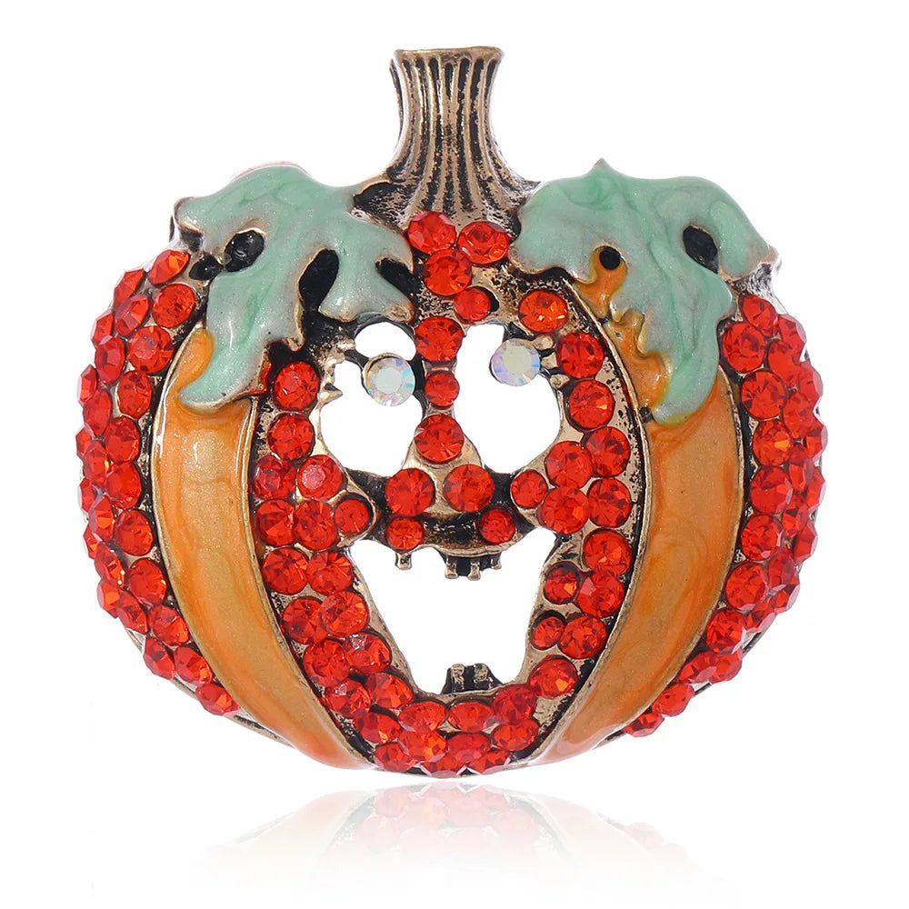 Halloween Witch Hat Broom Pumpkin Design Men Women Brooch Pin，Quirky Novelty Clothing & Accessories，Holiday Party Favors