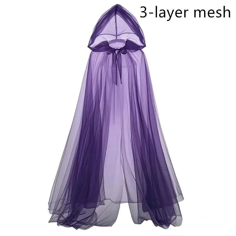 Hanging Cloak Cloak Costume Halloween Ghost Cosplay Costume Cloak Adult Full-length Sheer Cape With Oversized For Adults