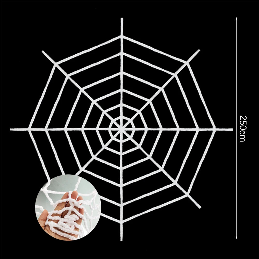 Halloween Decorations Artificial Spider Web Plush Spider Web Halloween Party Haunted House Holiday Outdoor Prank Props Supplies