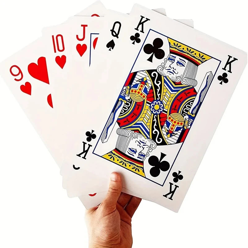 Oversized Jumbo Poker Playing Cards | 4x Larger | Family & Party Game
