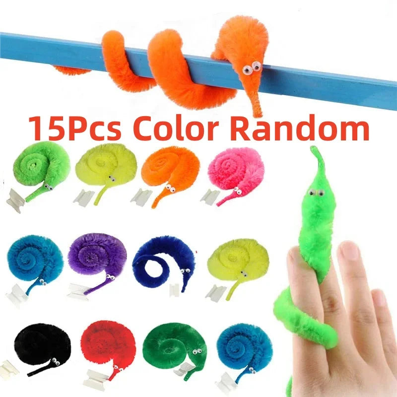 Magic Fuzzy Worm Toys — 15pc Party Pack for Kids
