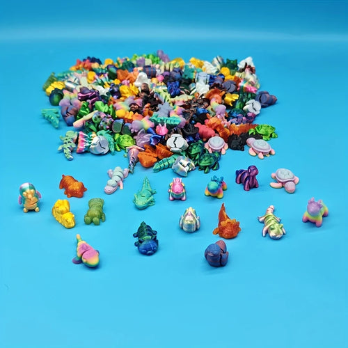 10/30pc [3D printed mini animal decorations] Fantasy animal decorations, bright mixed colors, suitable for home and office decoration, car decoration, Christmas, Halloween and other holiday gifts