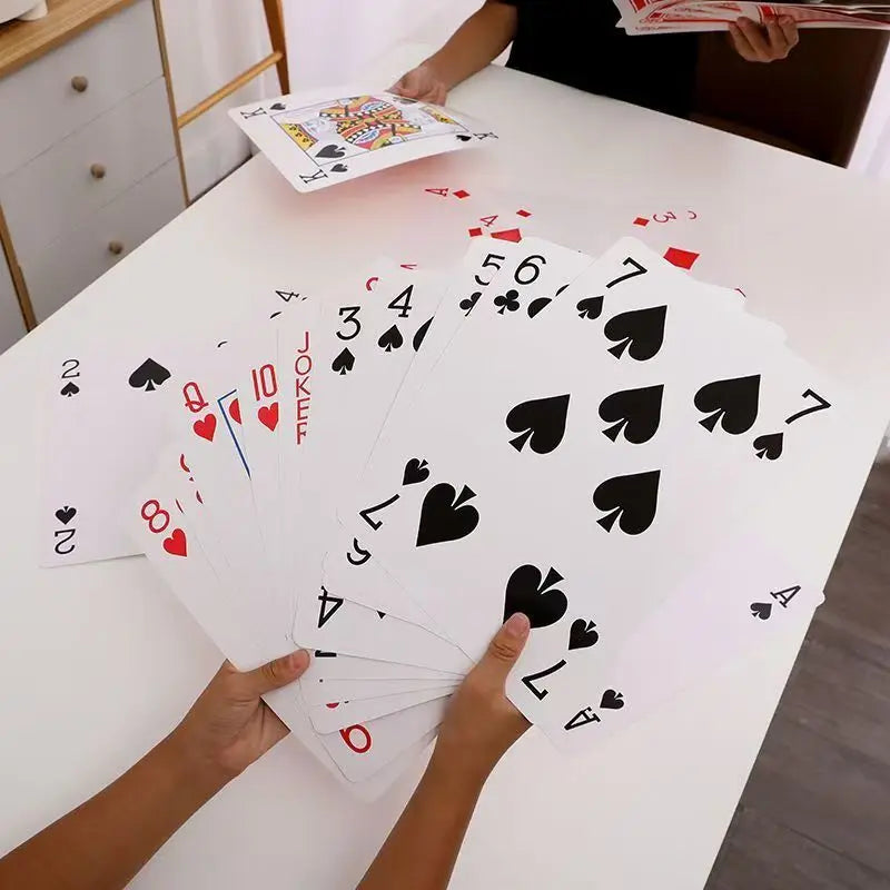 Oversized Jumbo Poker Playing Cards | 4x Larger | Family & Party Game