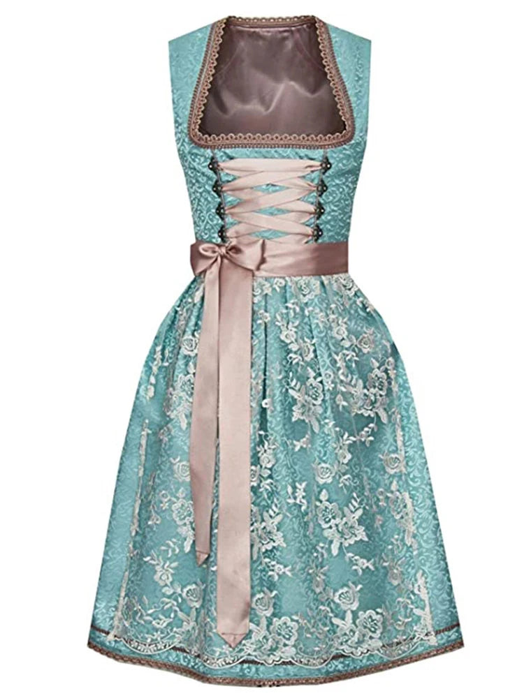 Women's German Derndel Dress Bavarian Oktoberfest Halloween Carnival Costume Munich Festival Costume