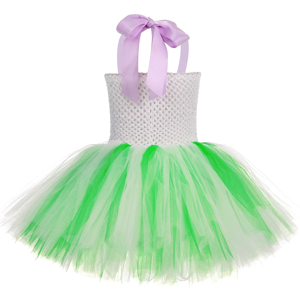 Girls Buzz Lightyear Tutu Dress Costume Kids Halloween Carnival Party Dresses Toddler Girls Cartoon Princess Dress Up Clothes