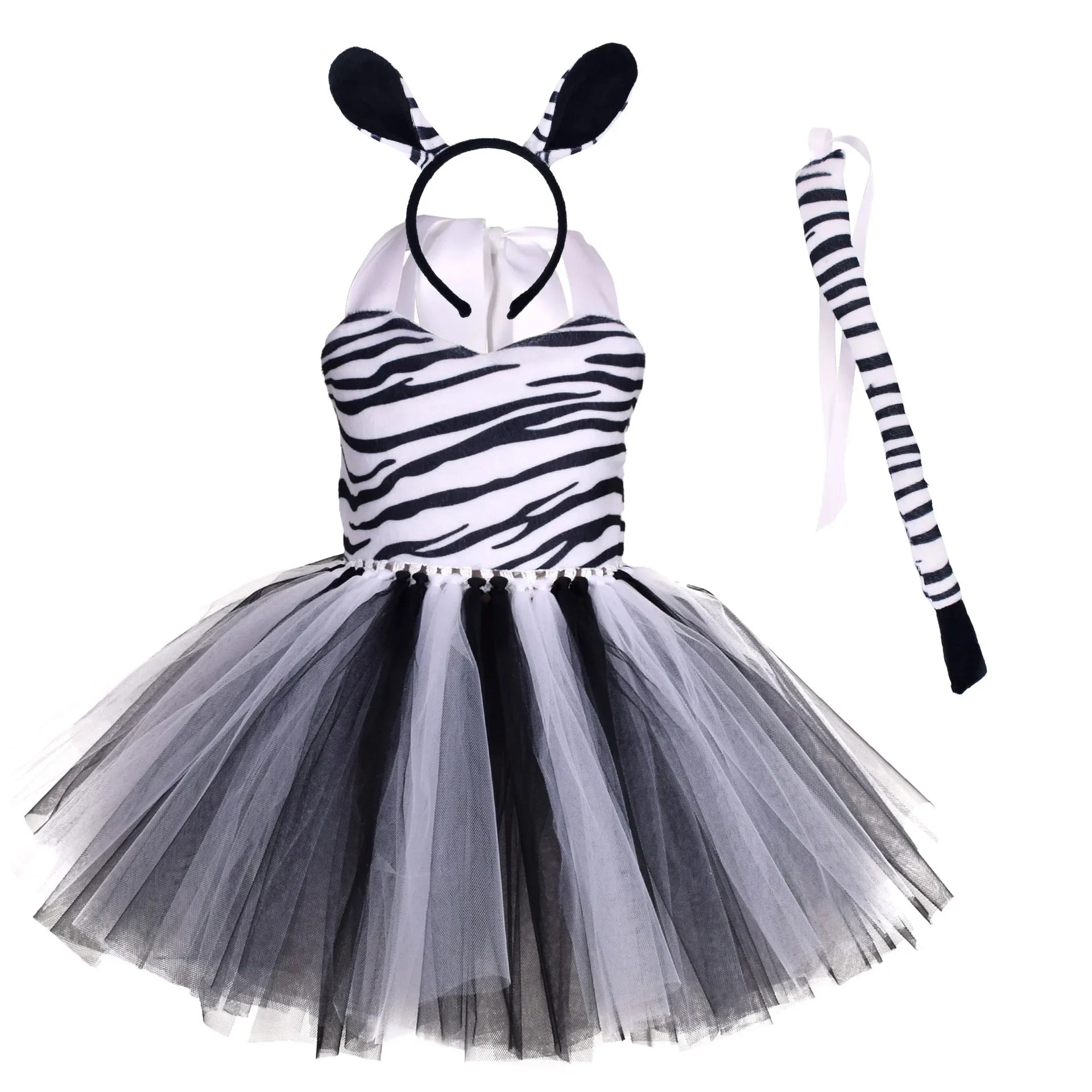 Cute Toddler Girl Giraffe Dress Cartoon Animal Performance Costume Set for Kids Halloween Costumes Girls Christmas Tutu Dresses