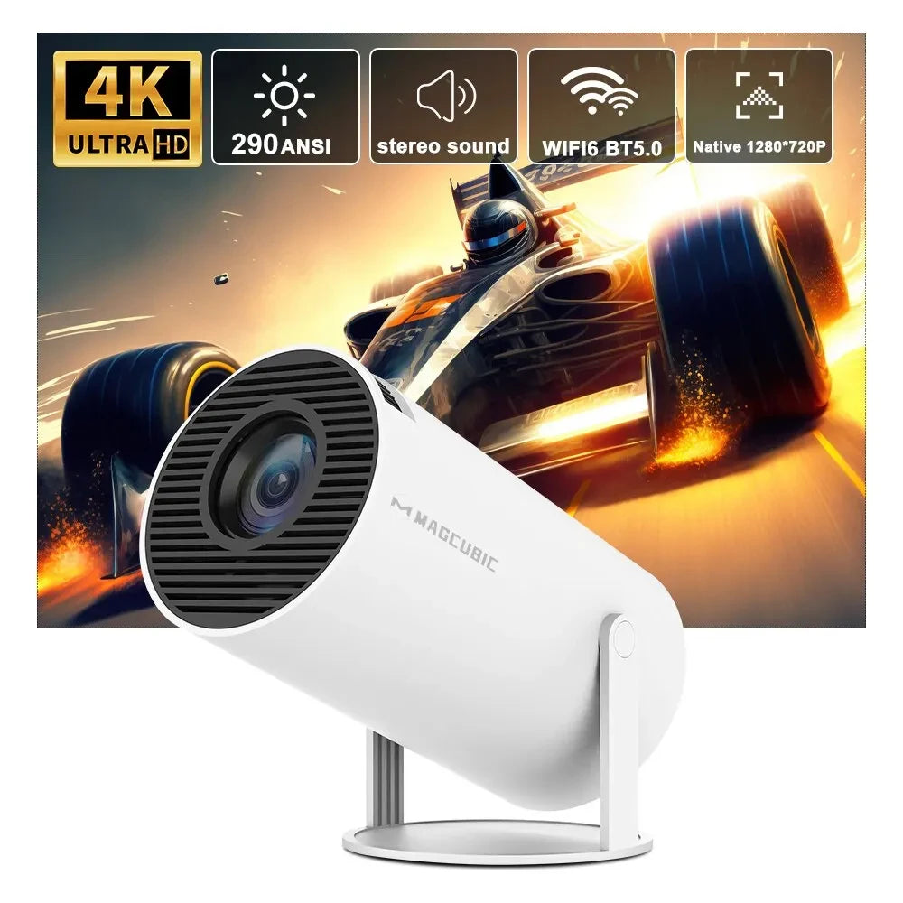 Magcubic HY300 Pro 4K Projector — Android 11, Dual WiFi6, Home Cinema & Outdoor