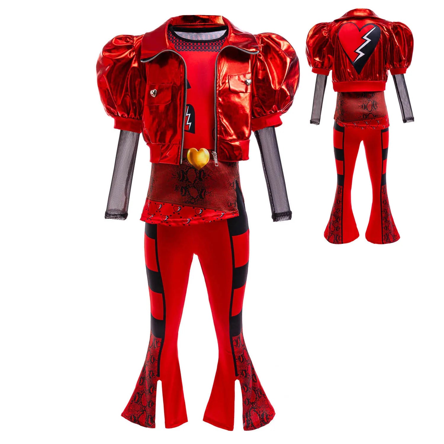 Descendant Costume Play 2026 Teen Fantasy Comedy Film The Rising of Red Cosplay Kylie Cool Outfit Halloween Dress up for Girls