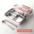 Leak-Proof Stainless Steel Bento Lunch Box | 3 & 4 Compartments