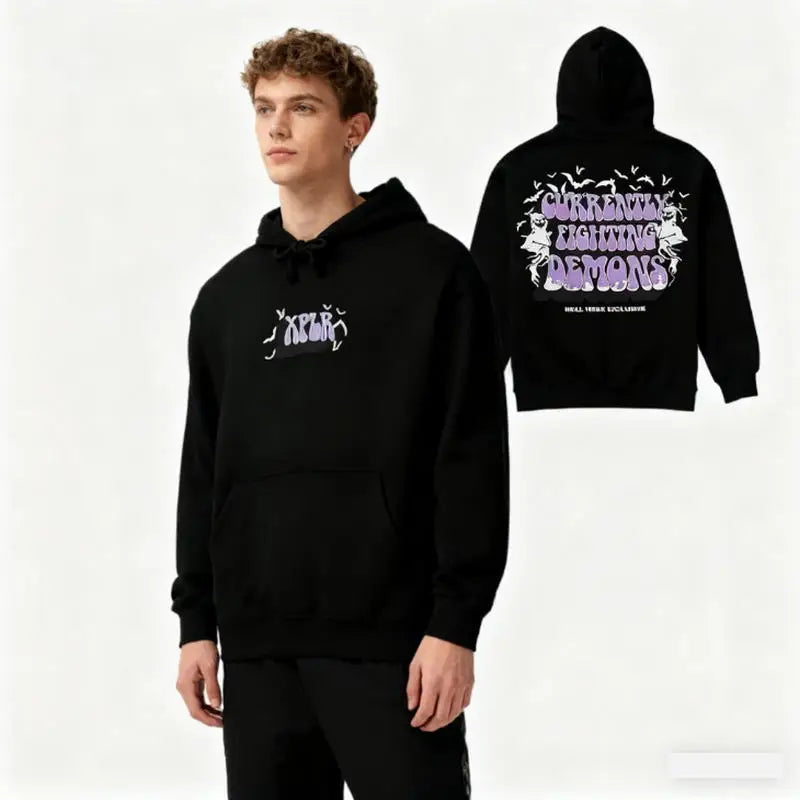 XPLR Sam and Colby Hell Week Fighting Demons HW Halloween Merch Hoodies Unisex Hooded Sweatshirt Casual Clothing