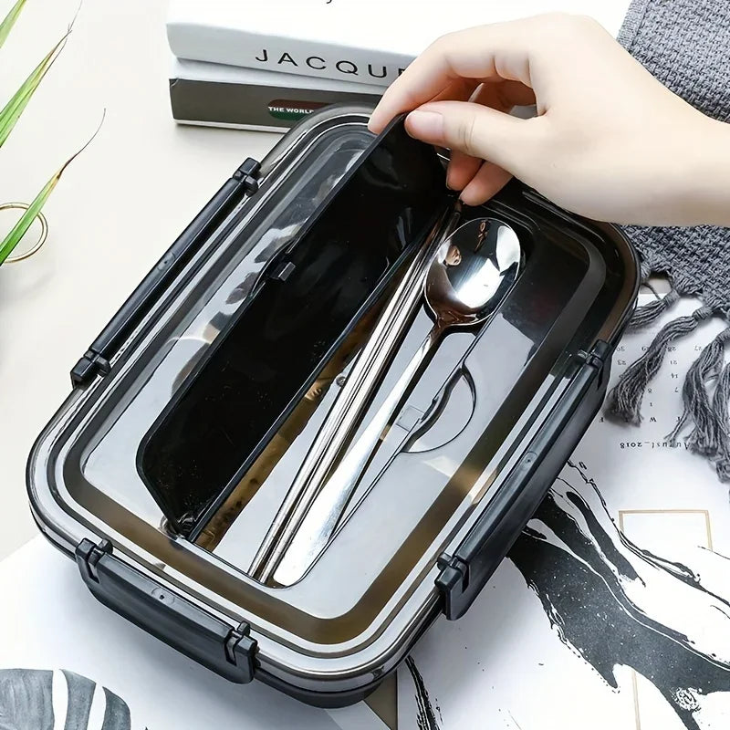 Leak-Proof Stainless Steel Bento Lunch Box | 3 & 4 Compartments