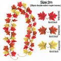 Thanksgiving Decorations Fall Maple Vine Garland Artificial Autumn Fall Foliage Garland Wedding Fireplace Decor Halloween Party