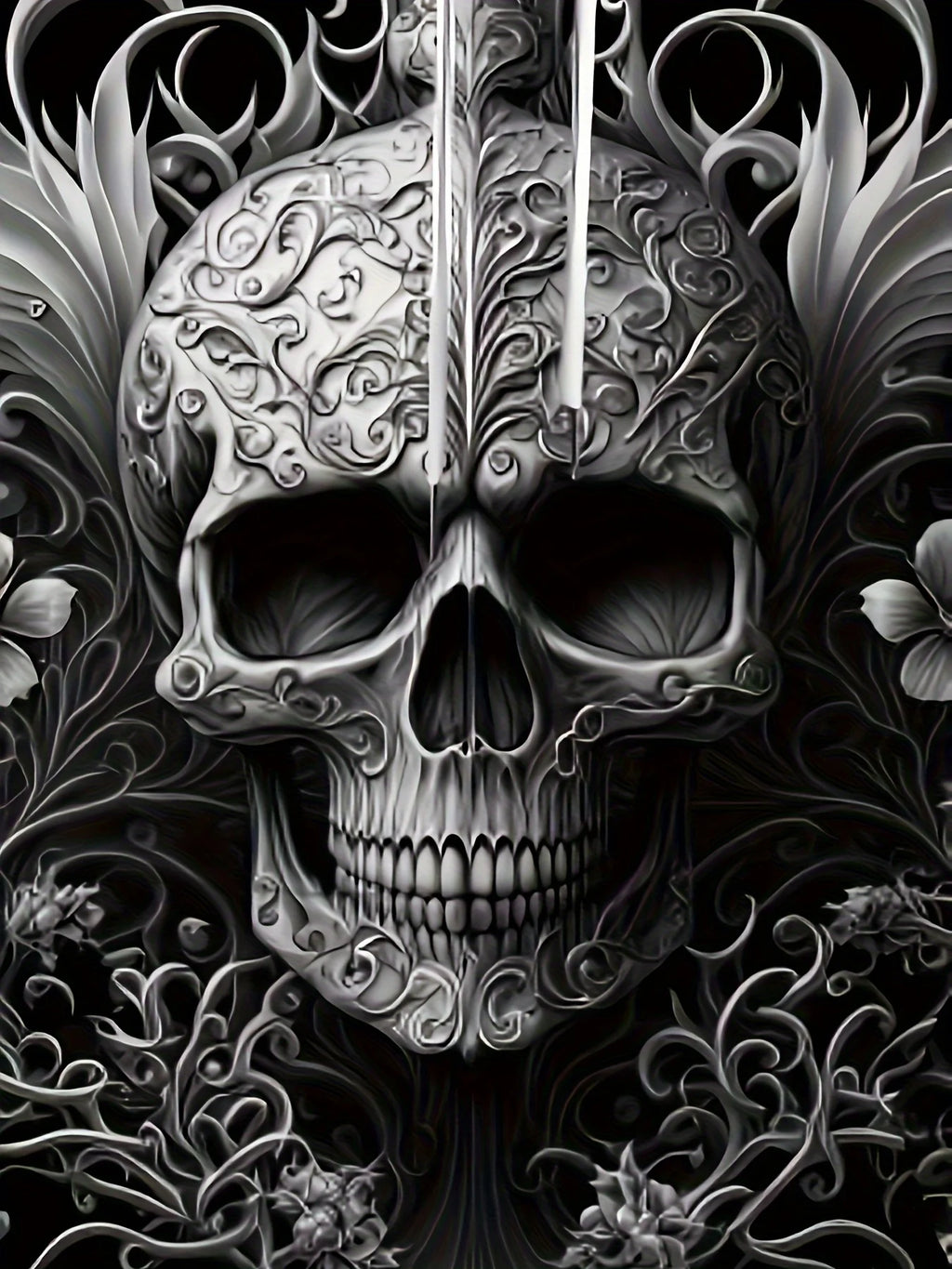 Fashionable men's autumn Halloween skull print soft and comfortable hooded sweatshirt outdoor urban high street clothing