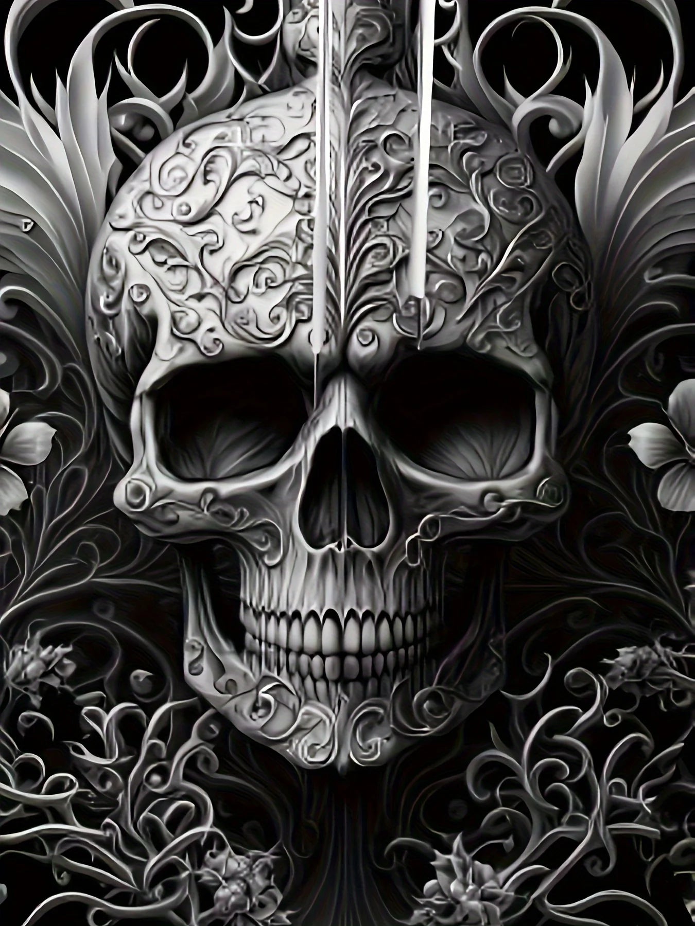 Fashionable men's autumn Halloween skull print soft and comfortable hooded sweatshirt outdoor urban high street clothing