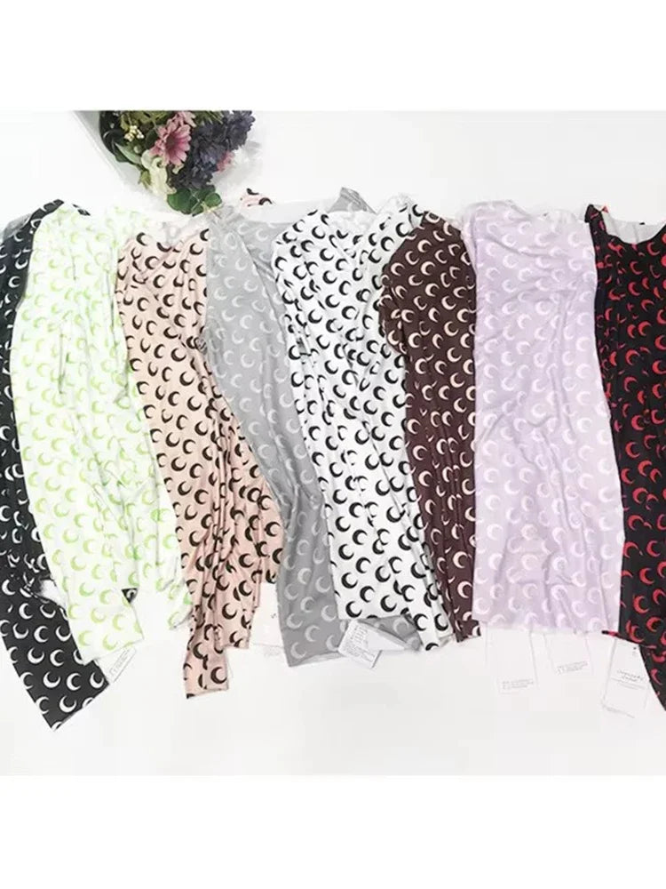 Printed Mesh Women's Long Sleeve Top — Ice Silk Sun Protection Layer