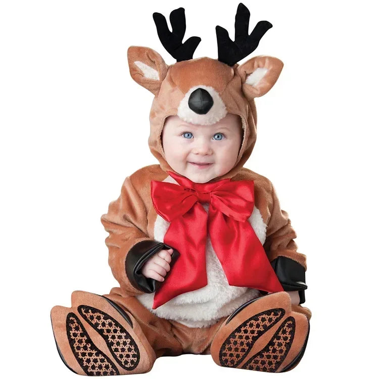 Halloween Baby Boy Girl Clothes Romper Onesie Newborn Toddler Christmas Rompers Flannel Warm Soft Baby Infant Costume