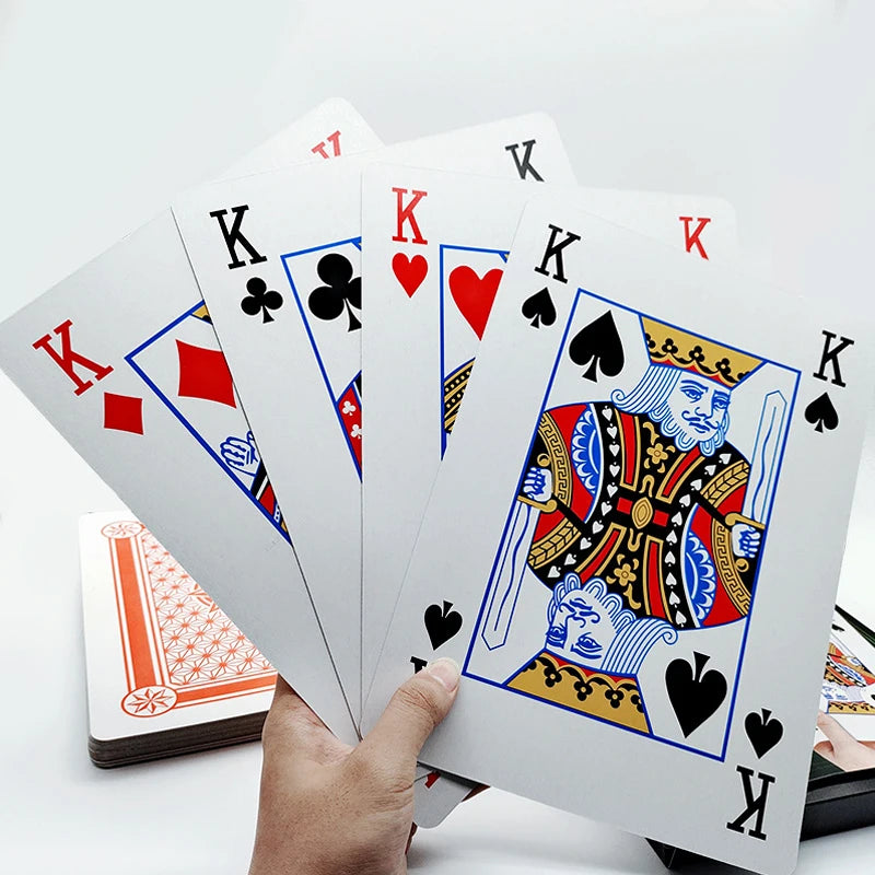 Oversized Jumbo Poker Playing Cards | 4x Larger | Family & Party Game
