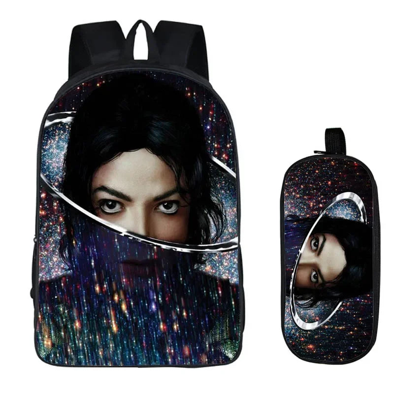 Michael Jackson Backpack 2pc Set | School Bag with Pencil Case
