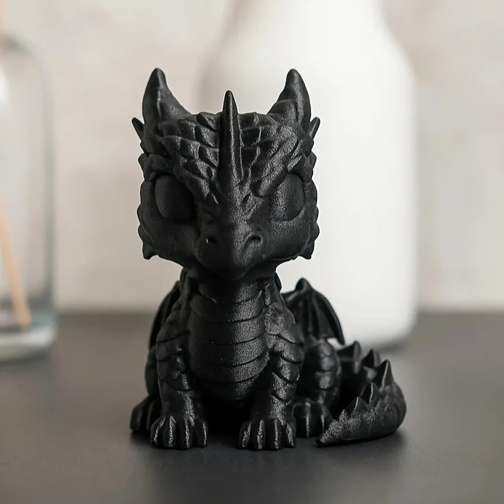 3D Printed Dragon Cub Statue - Mini Dragon Baby Sculpture, Dragon Decorative Ornament, Multifunctional Room Decoration, Desktop Decoration, No Electricity Required, Christmas, Halloween, Easter, Thanksgiving, New Year Decorat