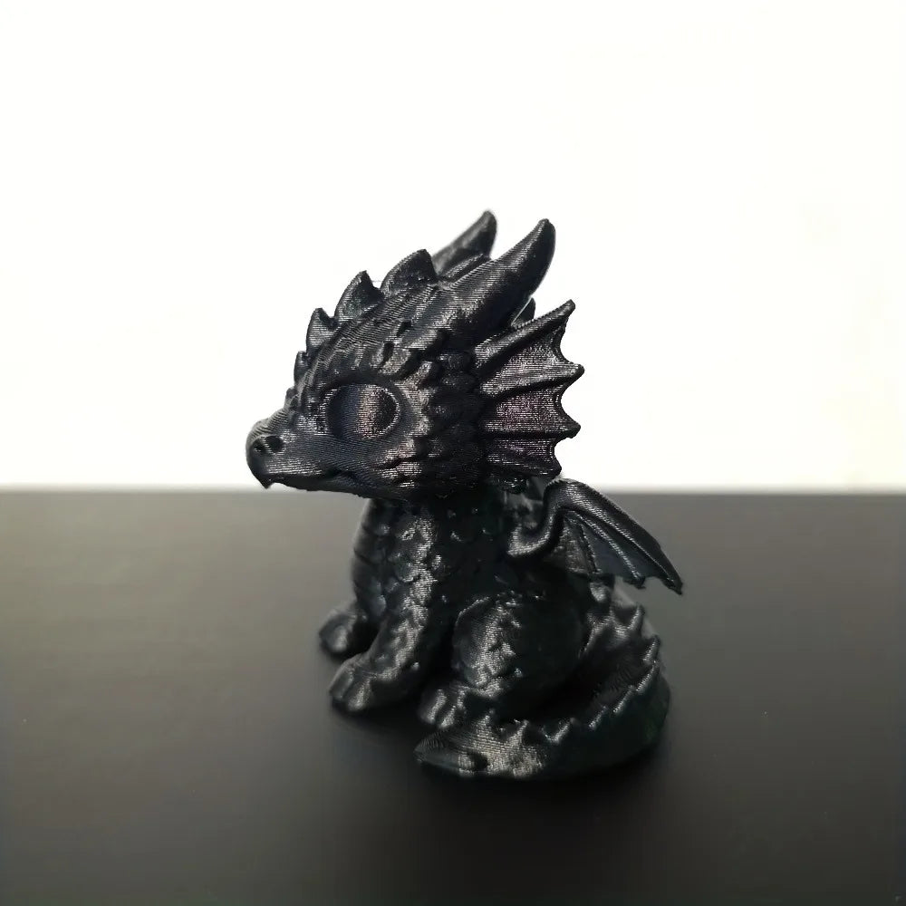 3D Printed Dragon Cub Statue - Mini Dragon Baby Sculpture, Dragon Decorative Ornament, Multifunctional Room Decoration, Desktop Decoration, No Electricity Required, Christmas, Halloween, Easter, Thanksgiving, New Year Decorat