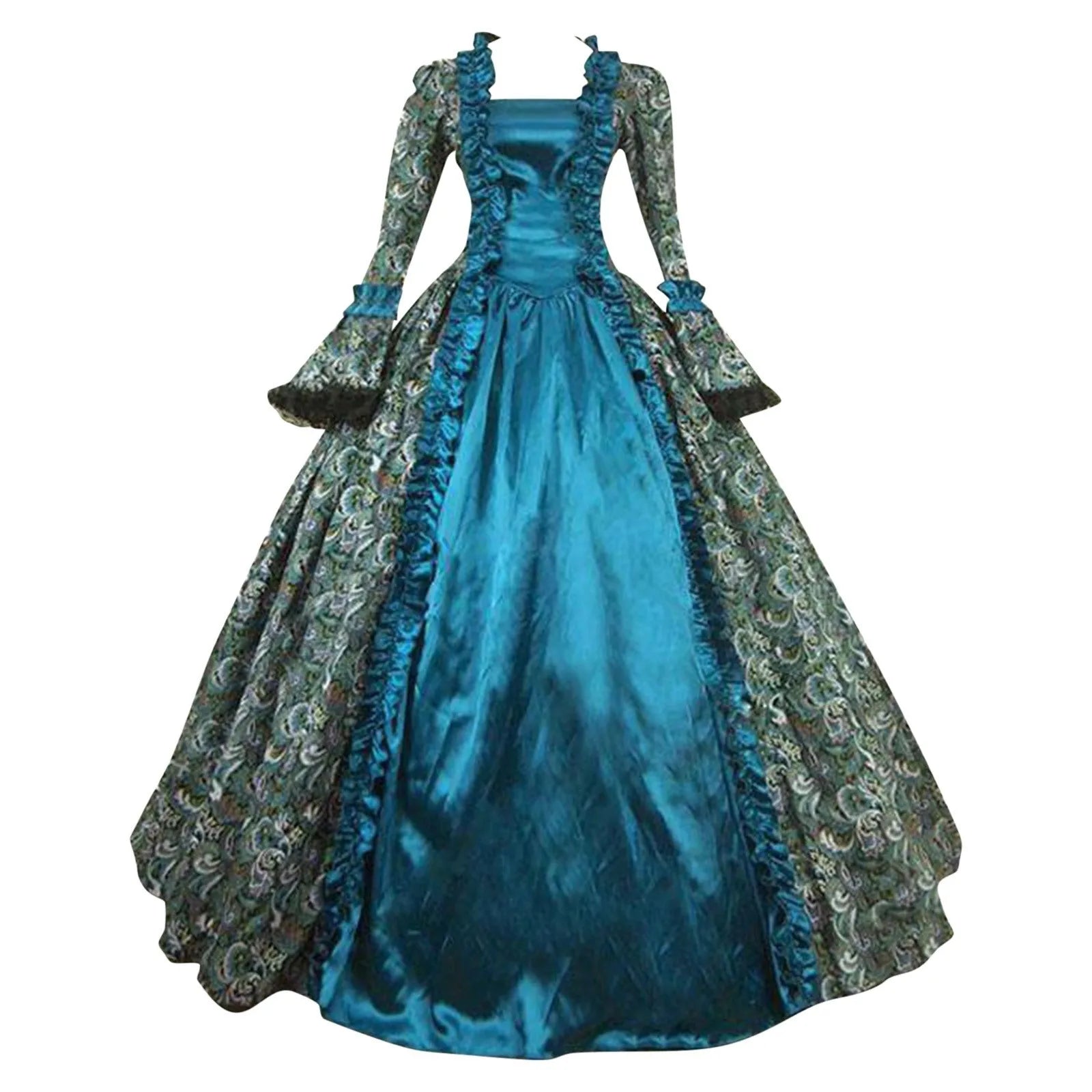 Renaissance 18th Century Baroque Rococo Dresses Victorian Masquerade Gowns Historical Theater Clothing Halloween Christmas