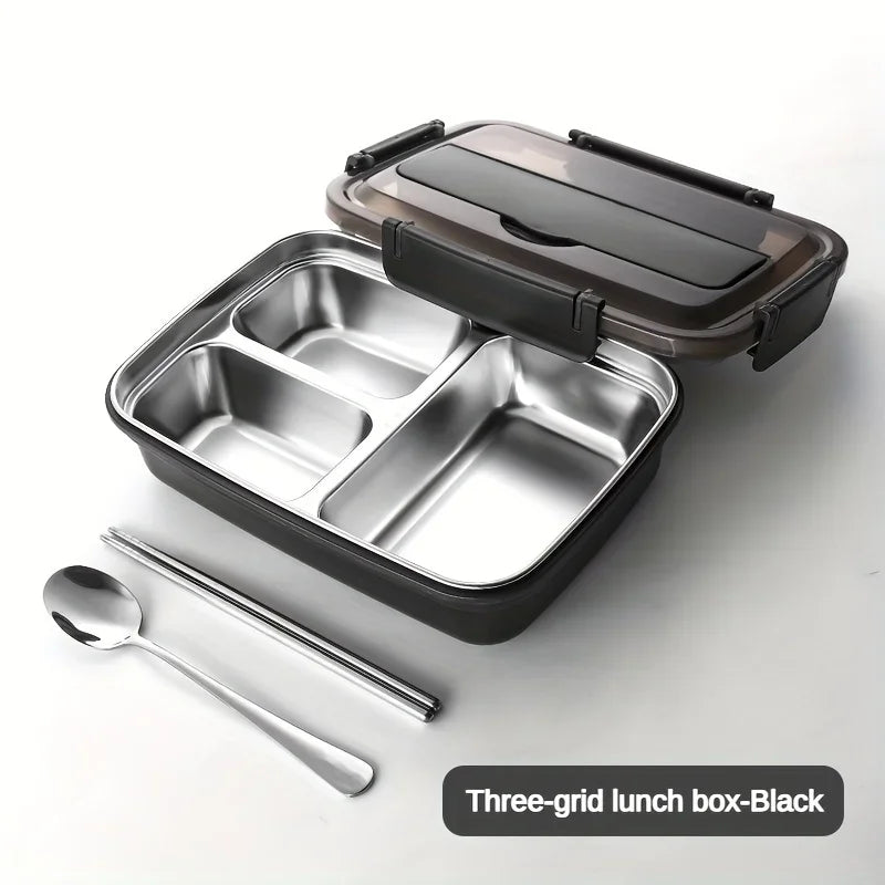 Leak-Proof Stainless Steel Bento Lunch Box | 3 & 4 Compartments