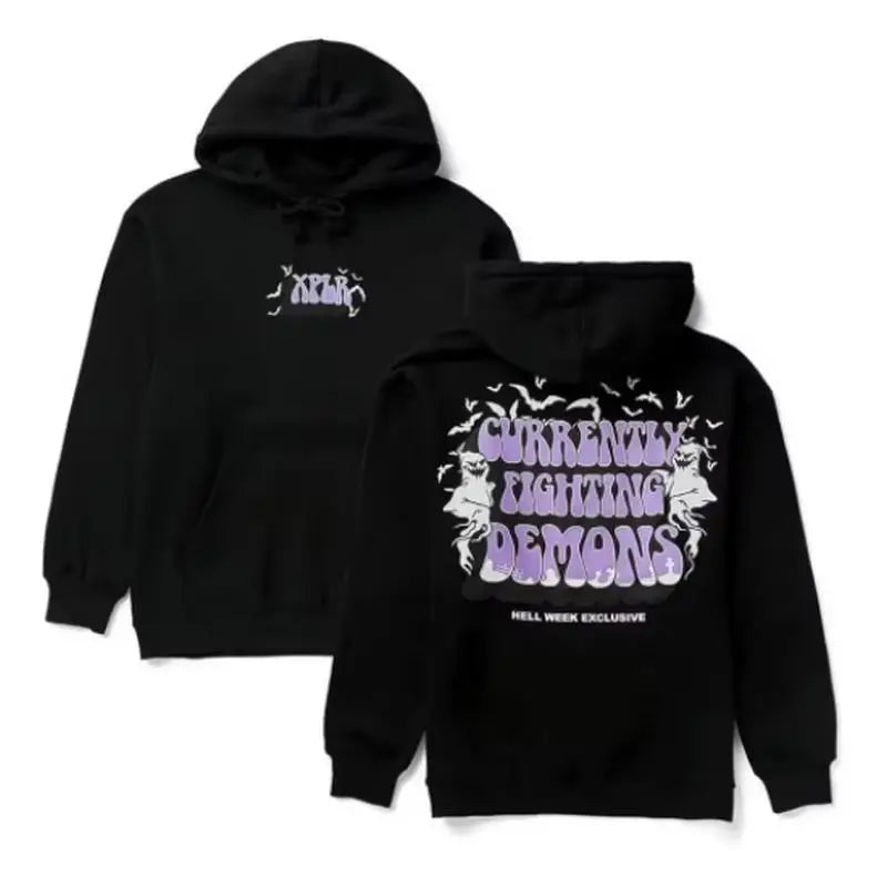 XPLR Sam and Colby Hell Week Fighting Demons HW Halloween Merch Hoodies Unisex Hooded Sweatshirt Casual Clothing