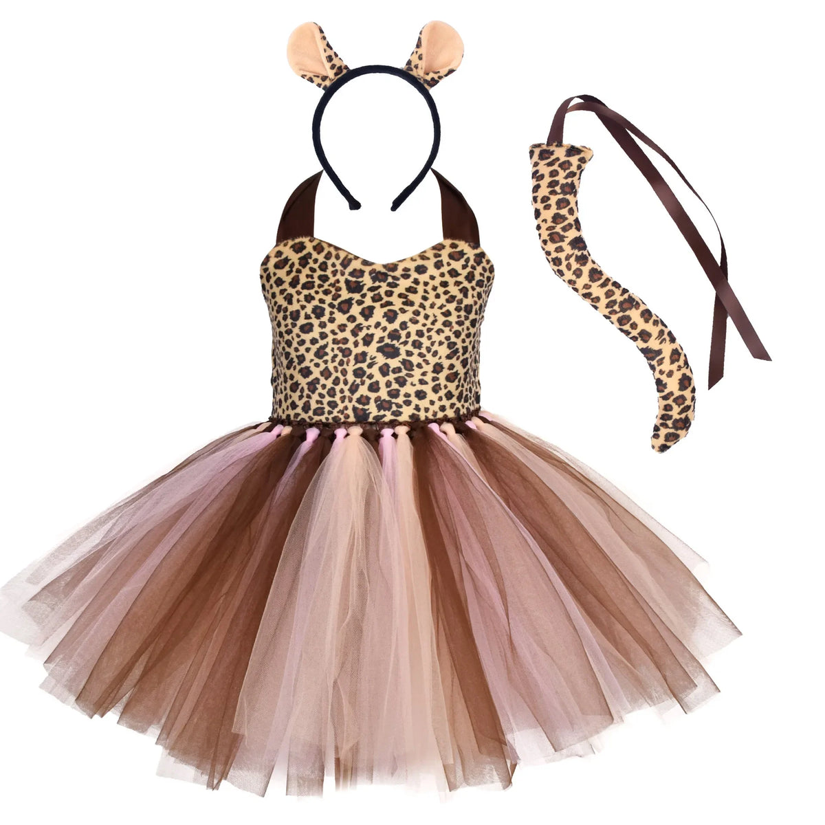 Cute Toddler Girl Giraffe Dress Cartoon Animal Performance Costume Set for Kids Halloween Costumes Girls Christmas Tutu Dresses