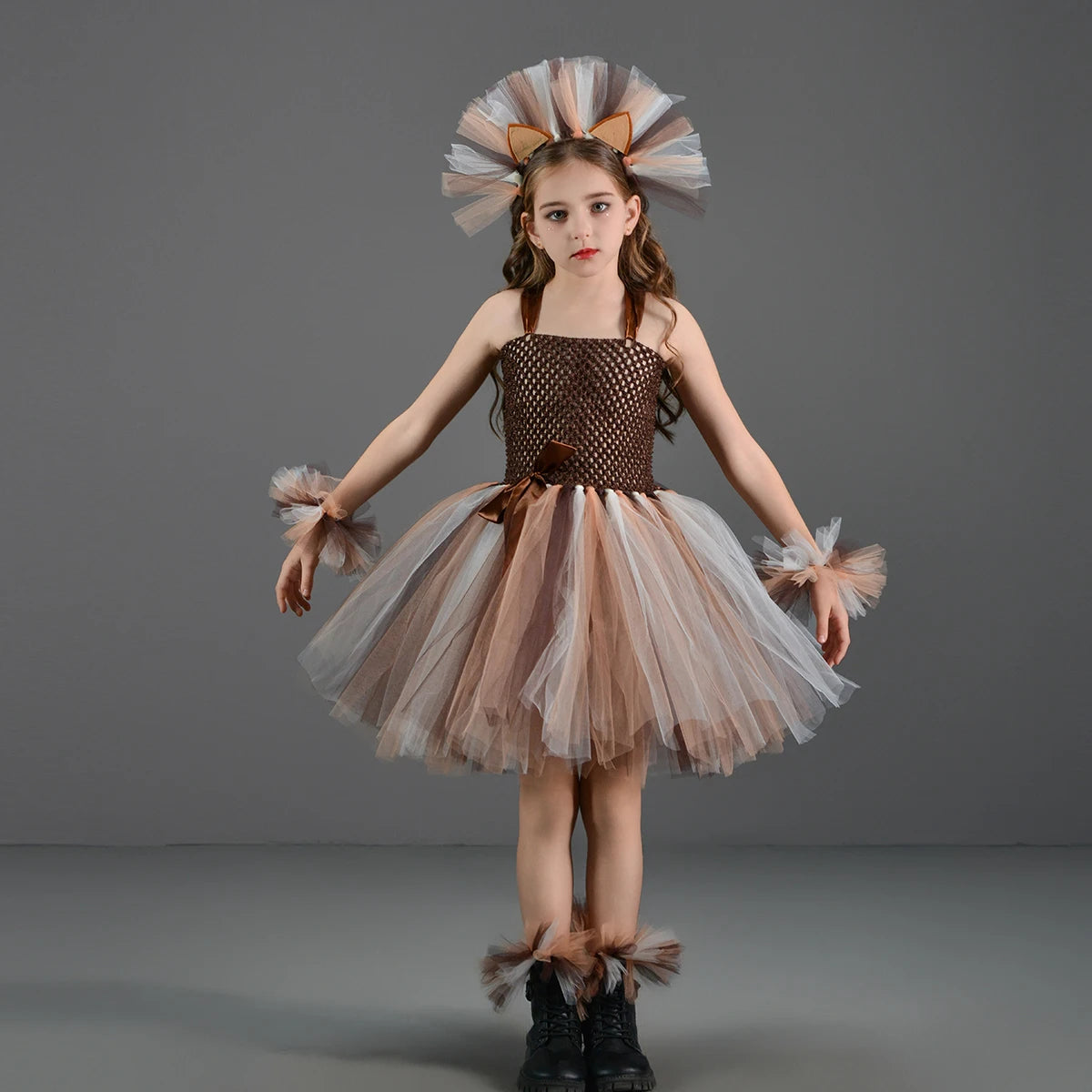 Disguise Cute Lion Halloween Costumes for Girls Kids Animal Fancy Tutu Dress Children Cosplay Outfit for Birthday Carnival Party