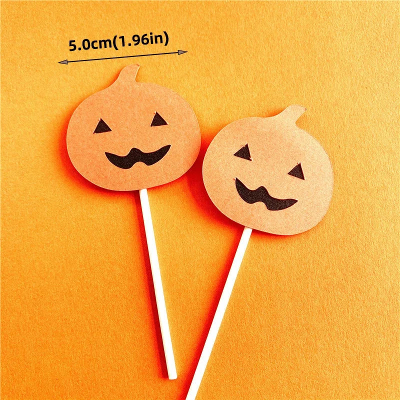 2025 Halloween Cake Decorations Pumpkin Ghost Black Castle Haunted Houses Cake Toppers for Happy Halloween Party Supplies