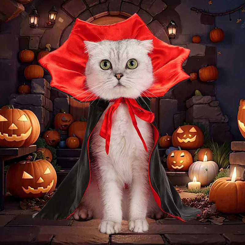Pet Halloween Costumes Cat Personalized Vampire Capes Lightness Easy To Wear Stereoscopic Beautiful Puppy Clothes Pet Supplies