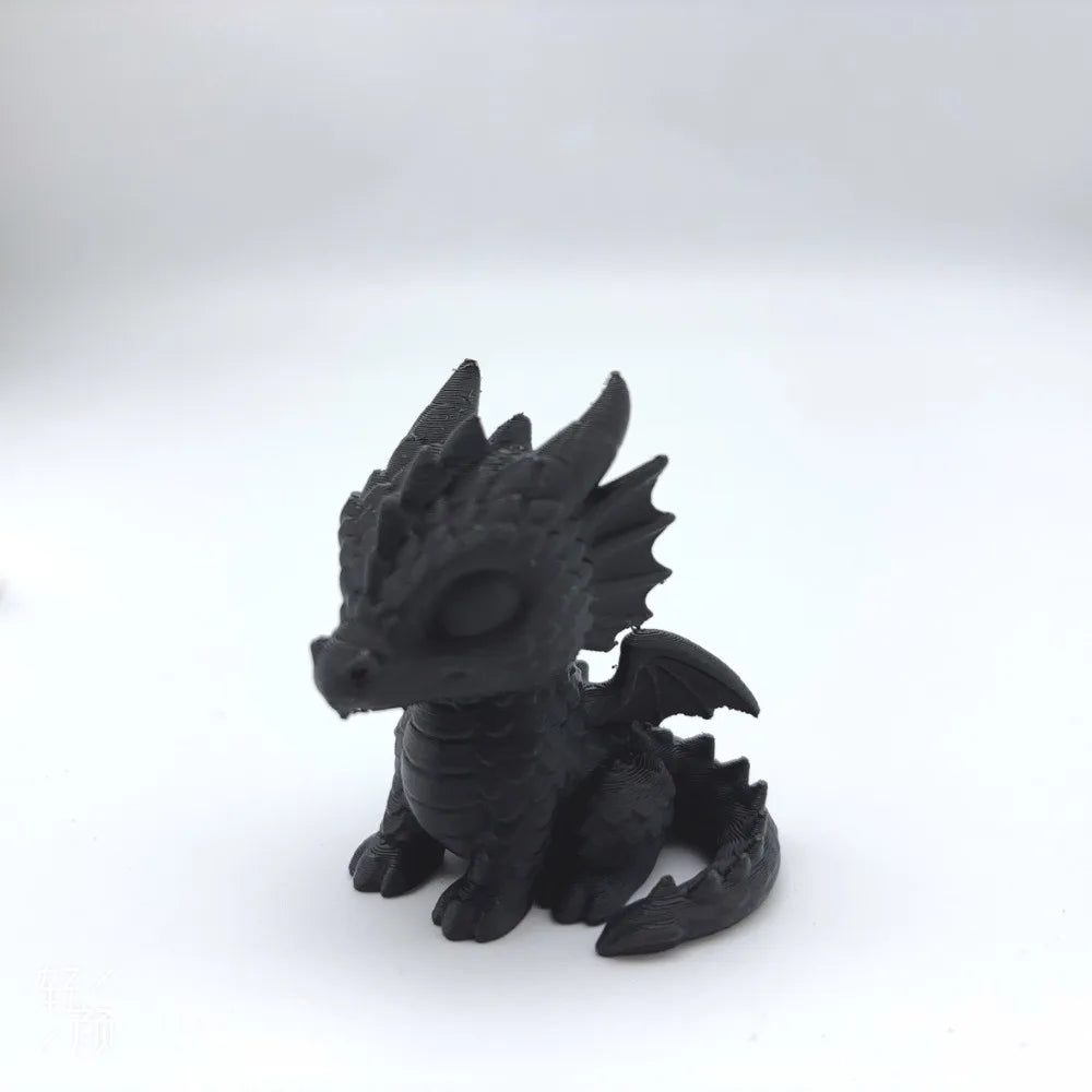 3D Printed Dragon Cub Statue - Mini Dragon Baby Sculpture, Dragon Decorative Ornament, Multifunctional Room Decoration, Desktop Decoration, No Electricity Required, Christmas, Halloween, Easter, Thanksgiving, New Year Decorat