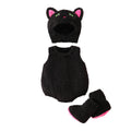 Baby Girl Boy Halloween Costumes Newborn Halloween Costume Plush Sleeveless Romper Hat Shoes Cute Unisex Baby Cosplay Outfit