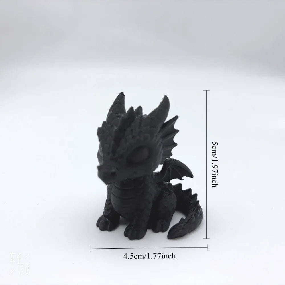3D Printed Dragon Cub Statue - Mini Dragon Baby Sculpture, Dragon Decorative Ornament, Multifunctional Room Decoration, Desktop Decoration, No Electricity Required, Christmas, Halloween, Easter, Thanksgiving, New Year Decorat
