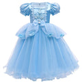 Girls Cinderella Cosplay Costumes Kids Girl Princess Summer Dress Festive Perform Children Clothing Cute Puffy Birthday Dress