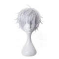 Gojo Satoru Cosplay Wig Anime Jujutsu Kaisen Cosplay Gojo Short Heat Resistant Synthetic Hair Anime Wigs Costume Party