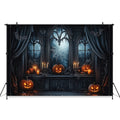 Mocsicka Halloween Backdrop Horror Ghost Bat Jack-O-Lantern Decorations Adult Child Kid Photo Background Holiday Party Wallpaper